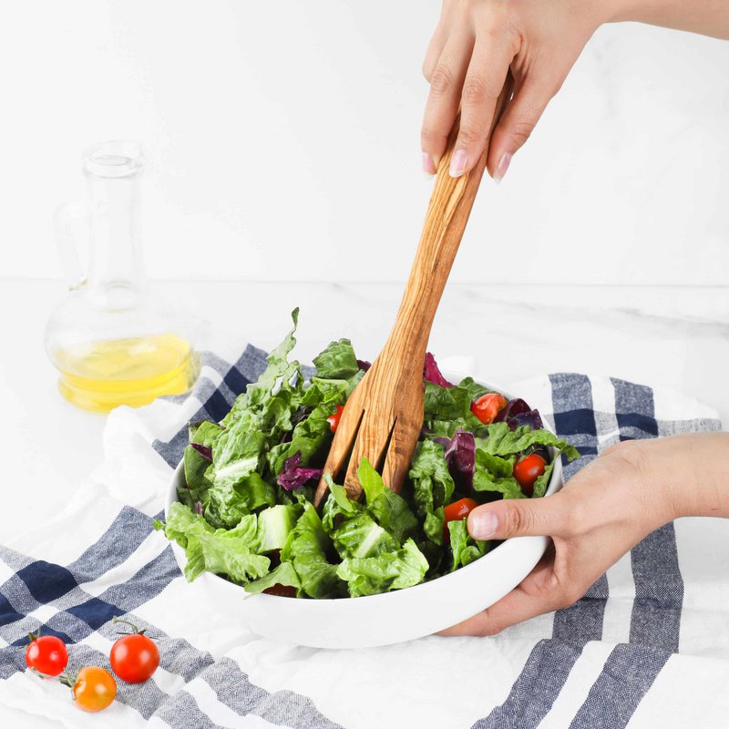Olive Wood Salad Fork – Handmade Natural Wooden Utensils