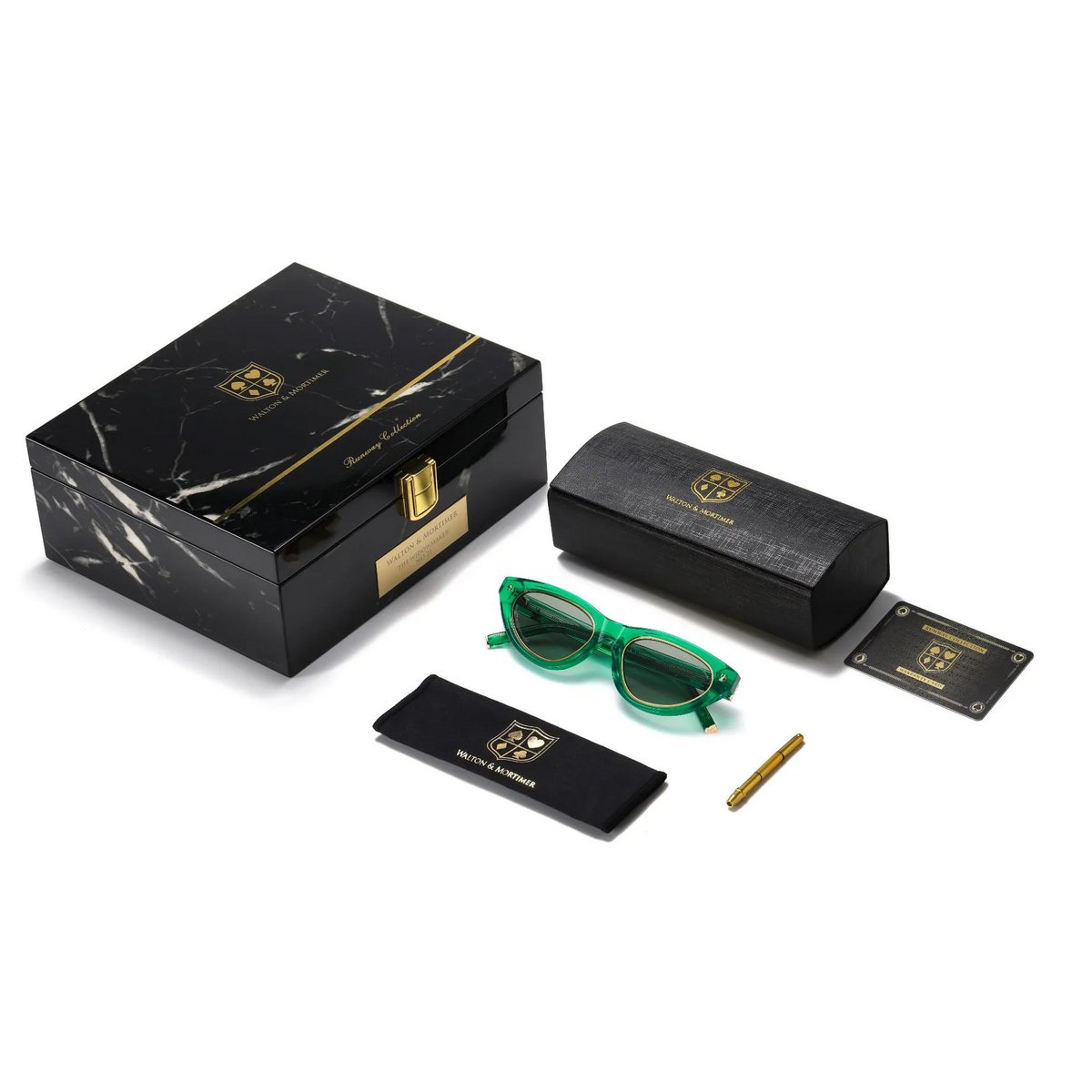 Walton & Mortimer nr. 21 “Enkeproducenten” Poison Green Limited Edition solbriller