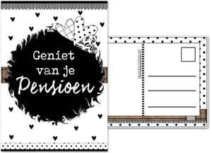 A6 Kaart met tekst '' Geniet van je pensioen ''