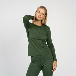 Women's Merino 160 Long Sleeve Crew Dark green