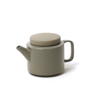Teekanne Cyl Cer glänzend mit mattem Deckel grau 500ml 10cm