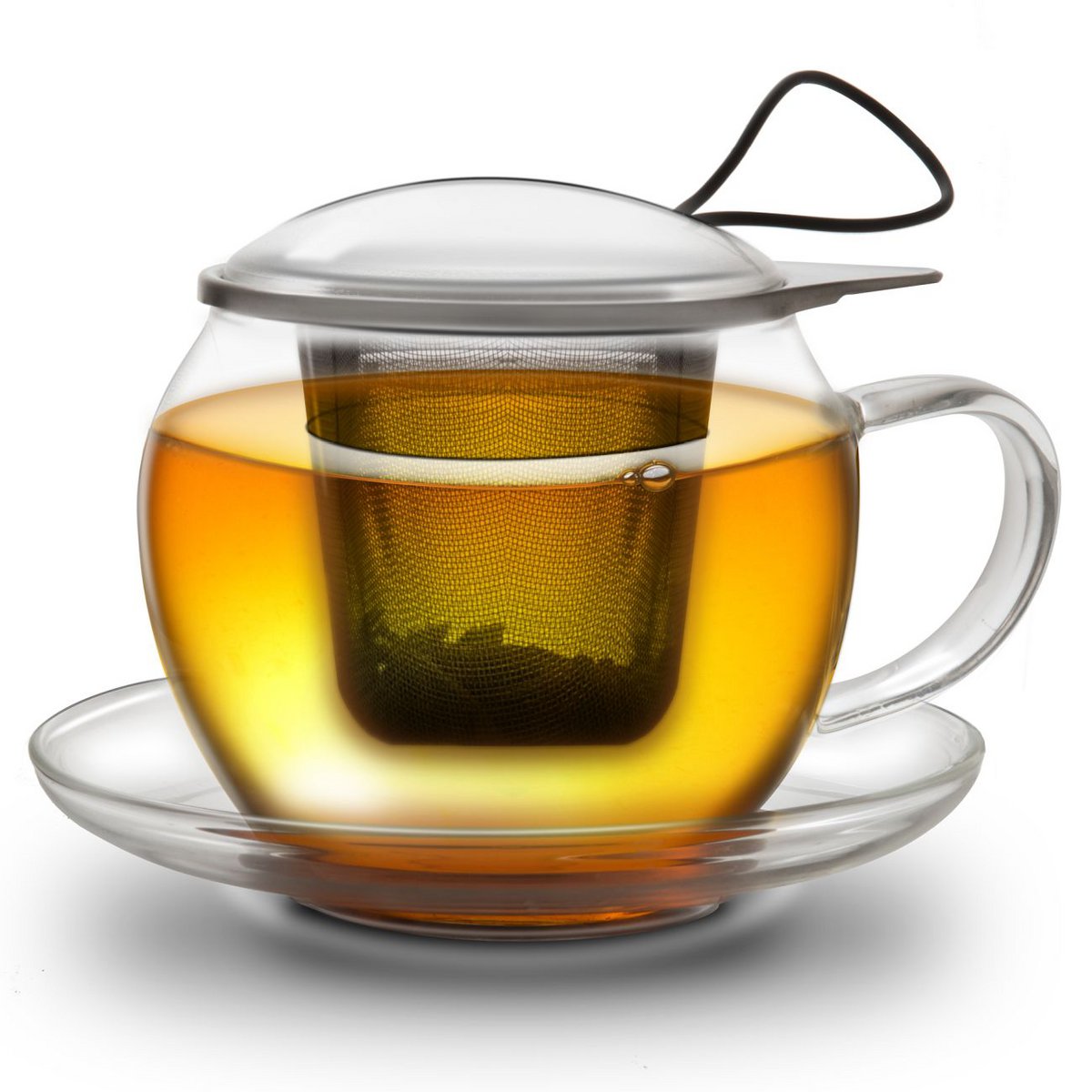 Creano Jumbo XXL Glas-Teetasse mit Henkel