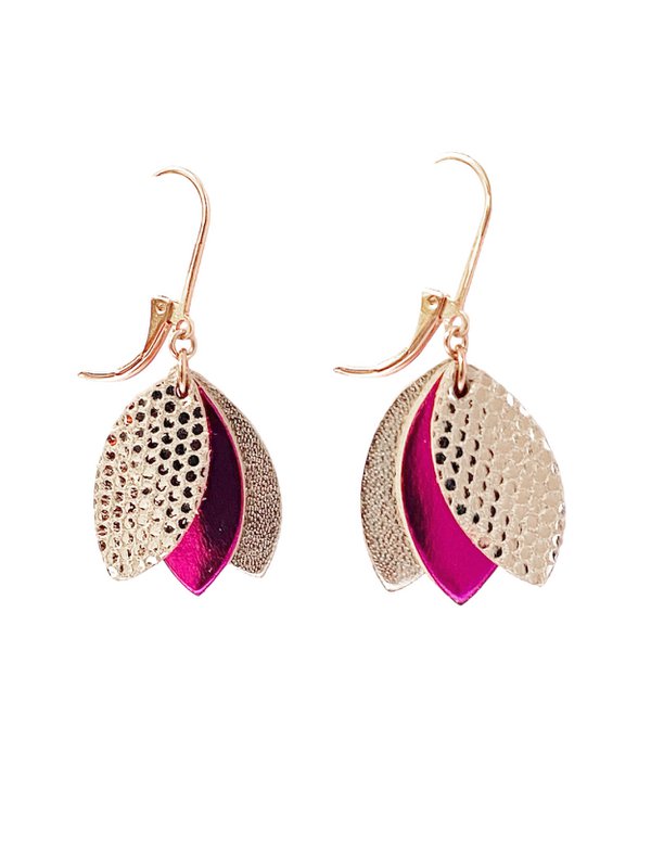 LES CHOUCHOUS leather earrings