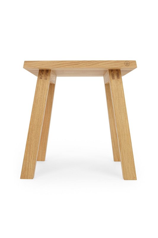 Eleganter Hocker »Fritz« aus Eichenholz