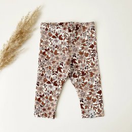 Legging vintage bloemen cacao