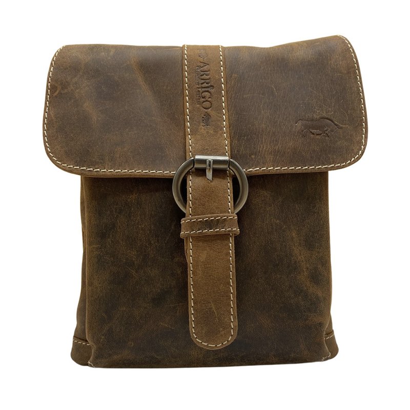 Læder skuldertaske Crossbody taske lavet i 3 farver buffalo læder - Kompakt taske ægte læder