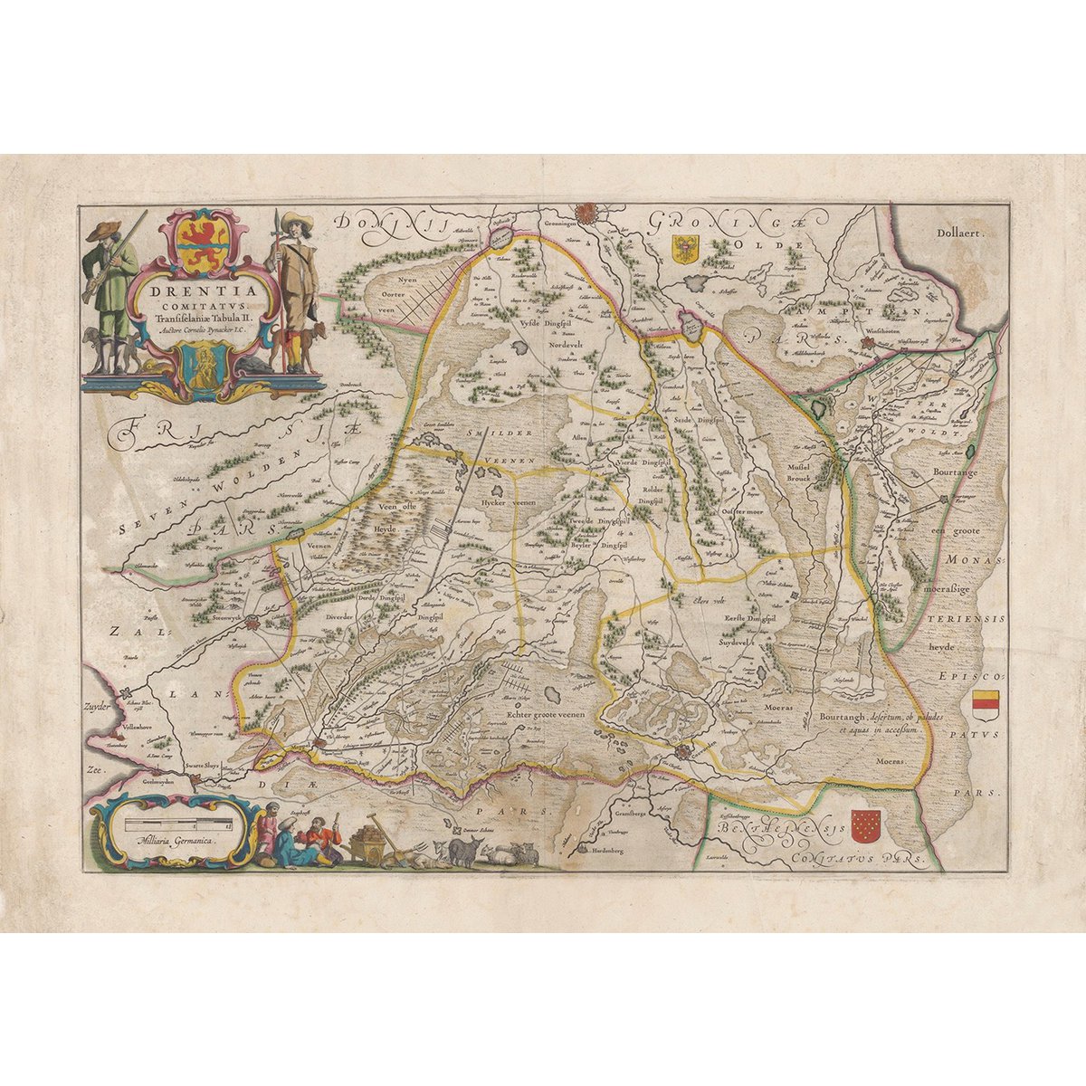 Plakat Historyczna mapa Drenthe - mapa 1642