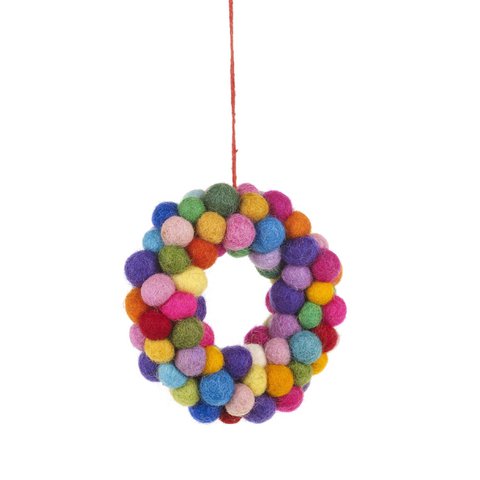 Handgemachte Filz Mini Weihnachtskranz Multi Hanging Decoration