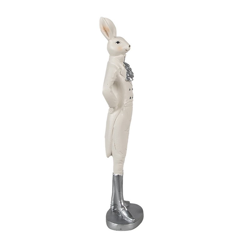 Kaninstatue 40 cm Hvid Polyresin påskedekoration
