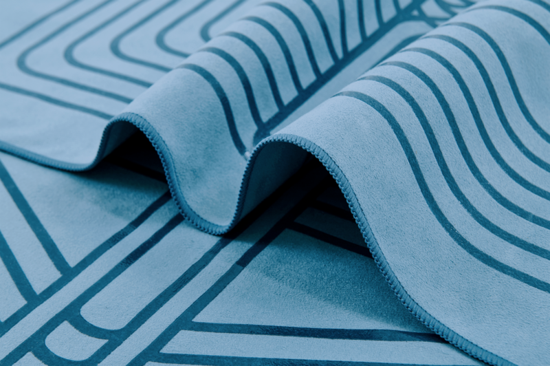 Gecko Warrior Yoga Handtuch - Ozeanblau