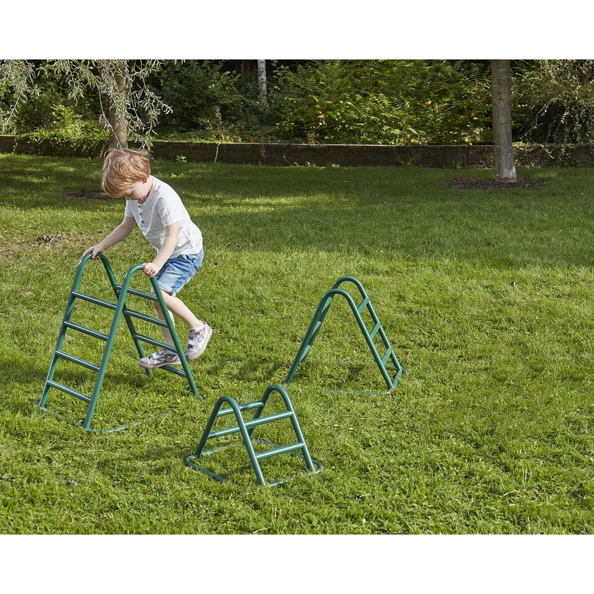 Cozy climbing frames set of 3 metal playground equipment for outdoors