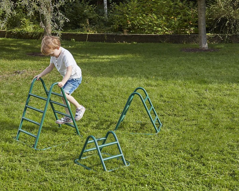 Cozy climbing frames set of 3 metal playground equipment for outdoors