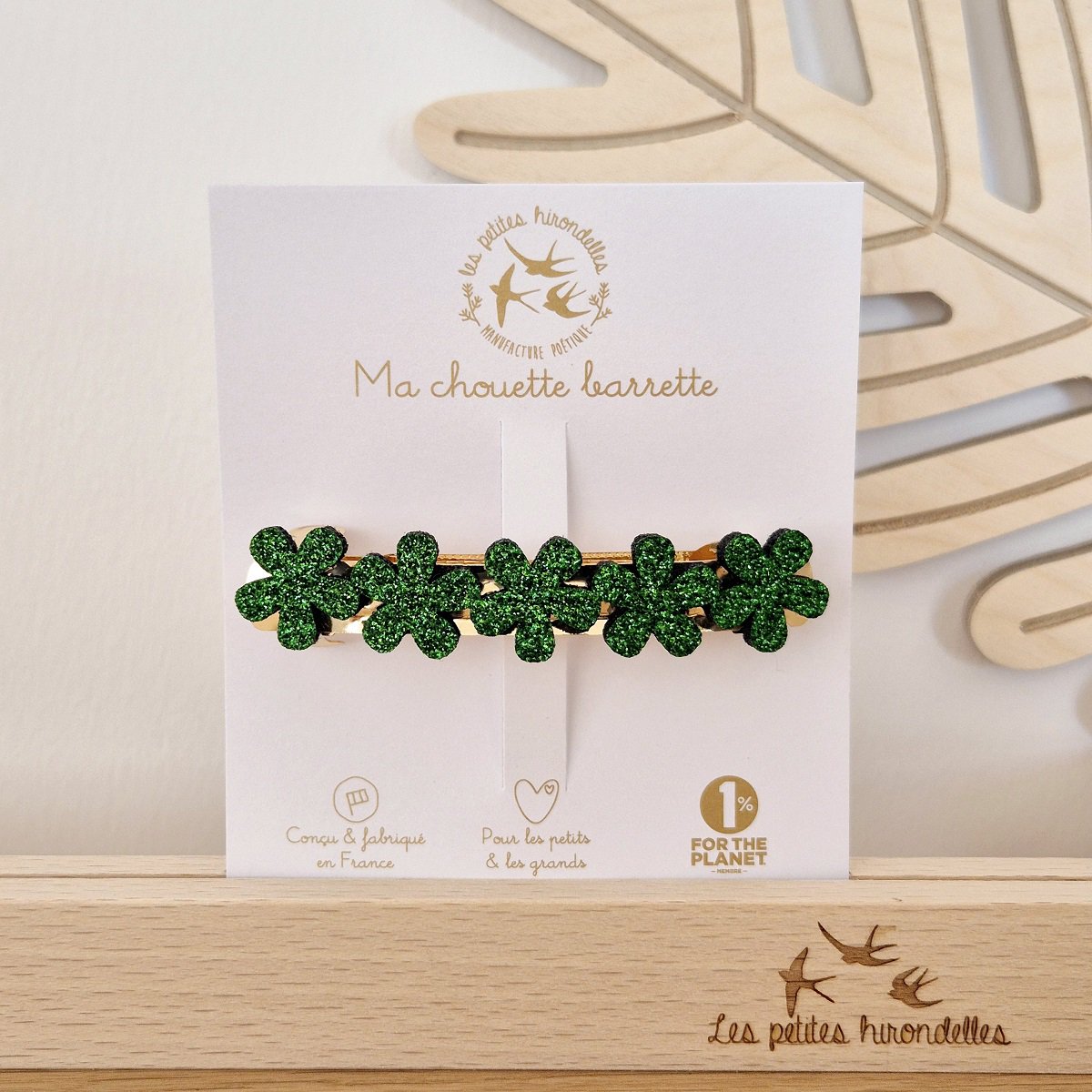 Molletta con clip - Fiori