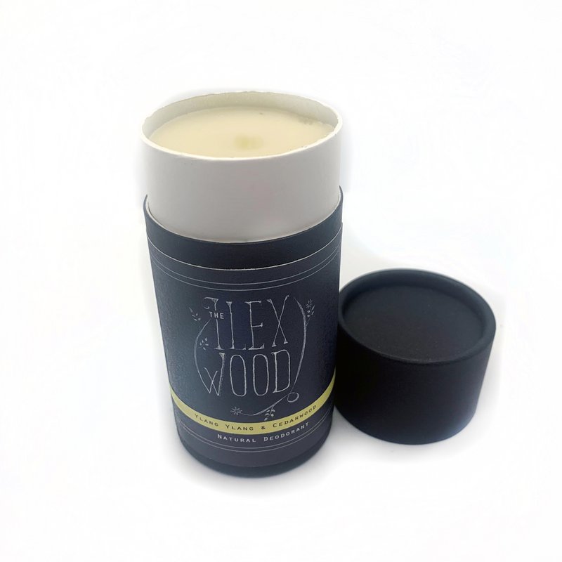 Deodorante naturale Ylang Ylang e legno di cedro - 70 ml. Deodorante in stick naturale, senza plastica, ecologico, Cruelty Free per donne e uomini, realizzato a mano e privo di tossine e alluminio.