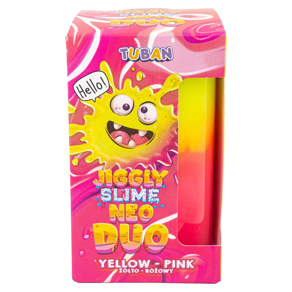 Tuban Slime - Jiggly Slime - Neo Duo - Geel En Roze 430g