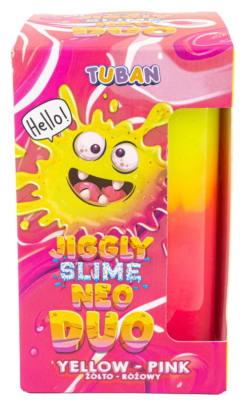 Tuban Slime - Jiggly Slime - Neo Duo - Geel En Roze 430g