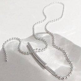 Minimalistisk Longline Ball Chain halskæde