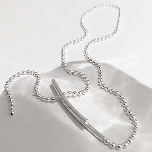 Minimalistisk Longline Ball Chain halskæde