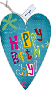 Heart card our Finn "Happy birthday"