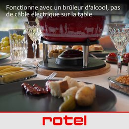 Käsefondue-Set für 6 Personen und 2 Tassen Rotel Swiss Tradition Gelalkohol