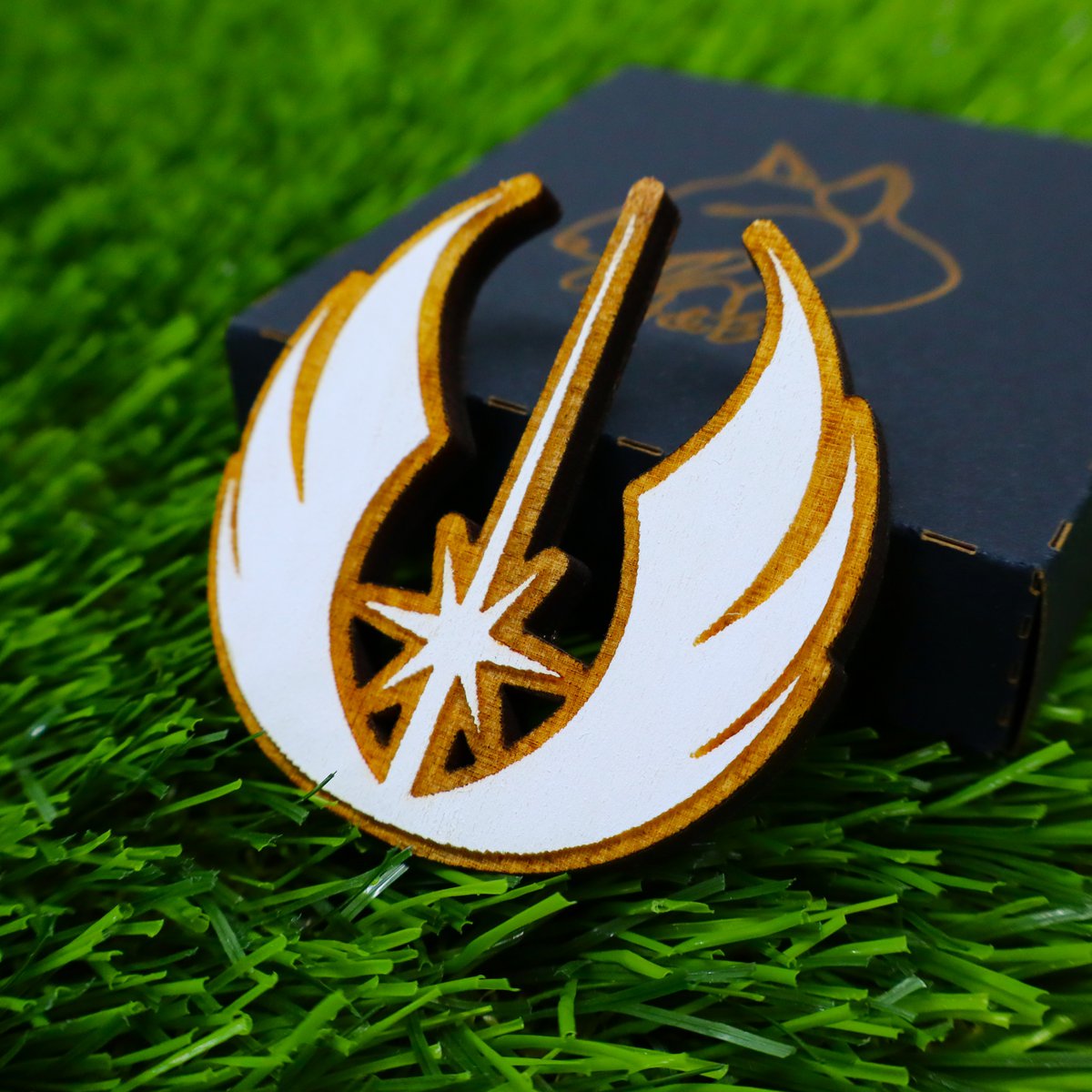 Drewniane lodówki Star Wars - Laserowe ręcznie malowane symbole - Mandalorian, Jedi, Imperium, Rebelianci, Republika, Pierwsze Zamów