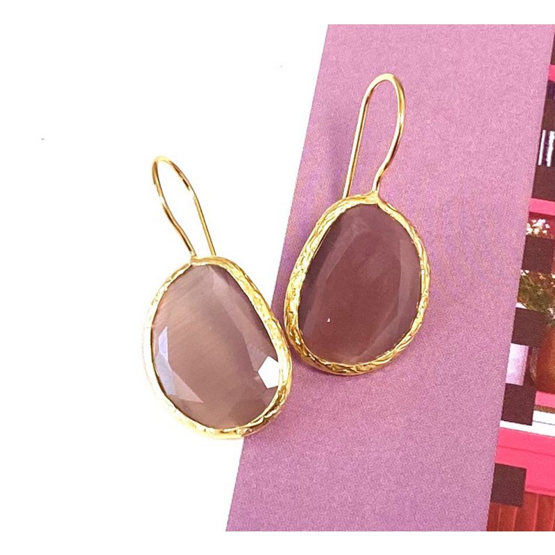 Earrings Cateye Steen Lila