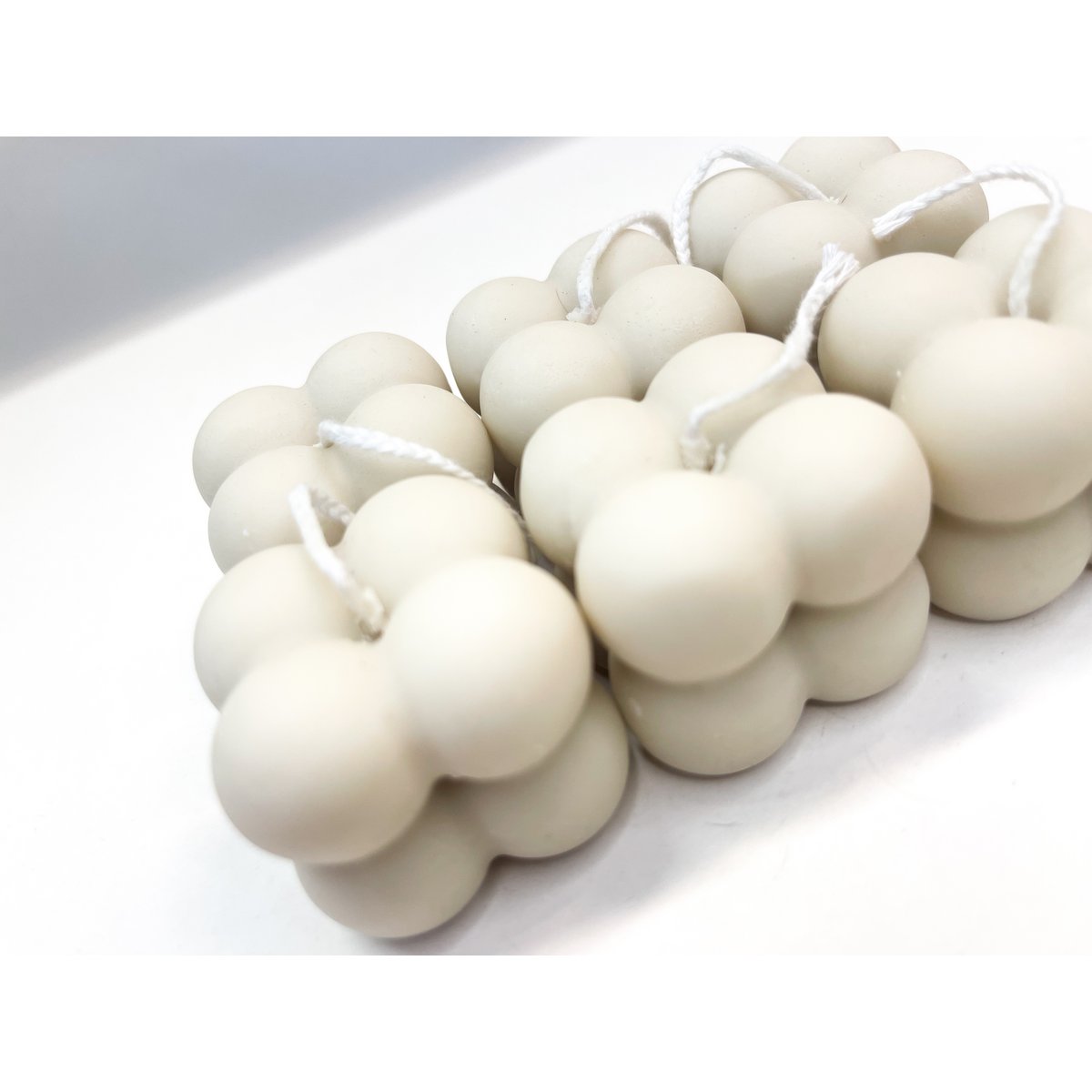 Bubble Candle Beige (small) - Small Beige Bubble Candle