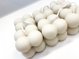 Bubble Candle Beige (small) - Small Beige Bubble Candle
