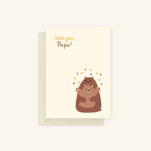 Eco Greeting Card — Papa Bear