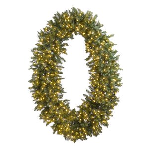 400 LED L.OVAL PINE WREATH GRN 152CM 840tps