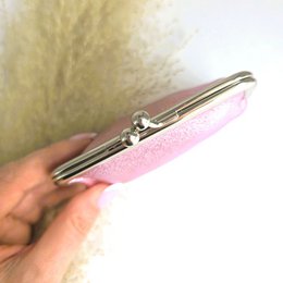 Skærepung metallisk lys pink