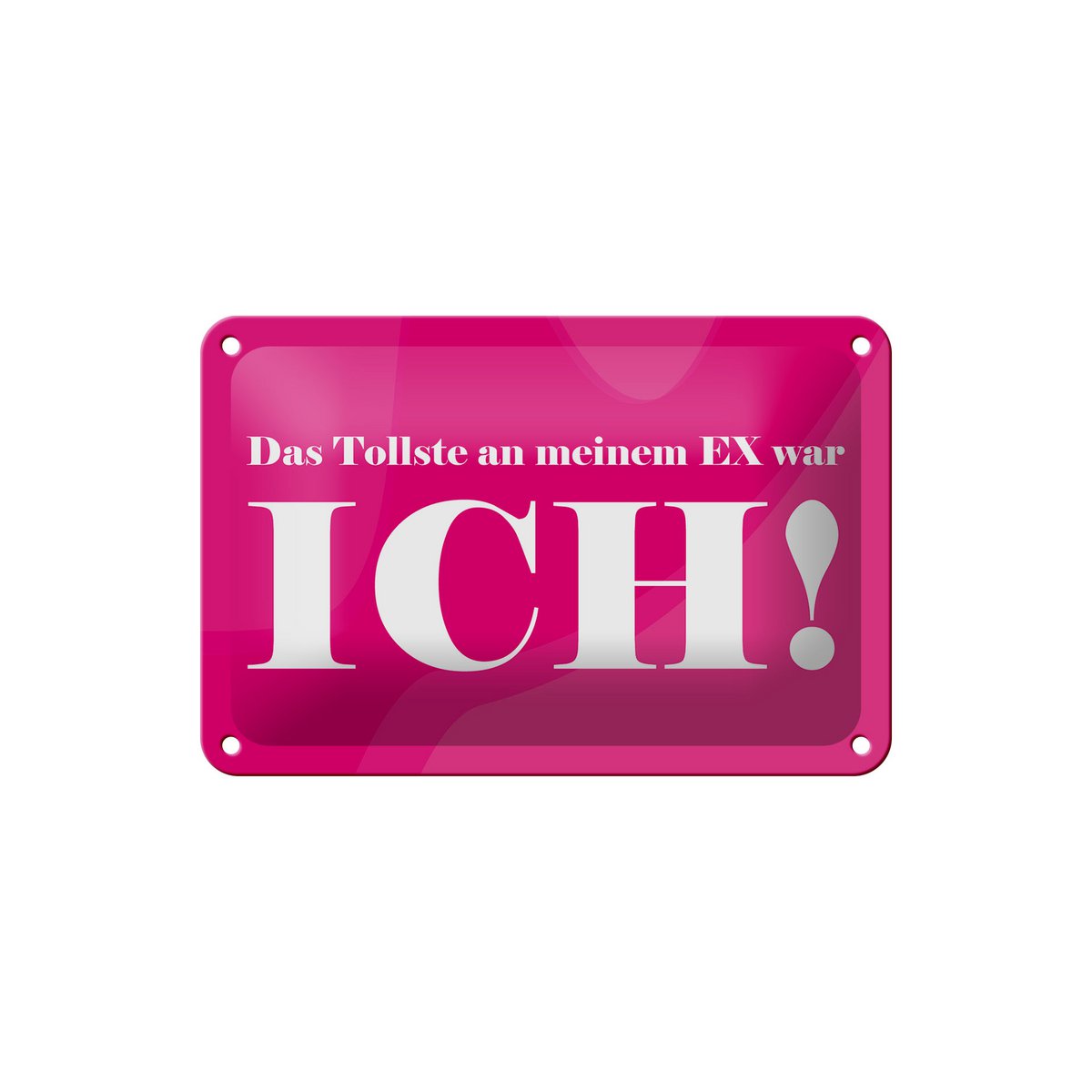Tin sign saying 18x12cm The greatest thing about my ex decoration