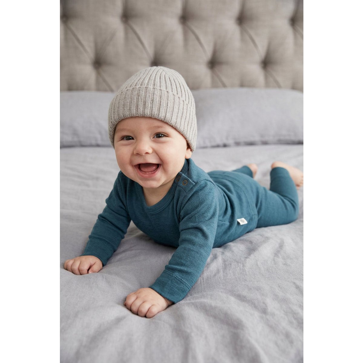 Wollen baby- kindertrui - Merinowol - Orion Blue
