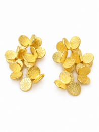 Golden Petal Bouquet Earrings