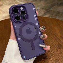 Pink gennemsigtigt akrylcover til iPhone 17 Air 16 15 14 13 12 11 Pro Max Plus hårdt stødsikkert kraftigt magnetisk Magsafe cover
