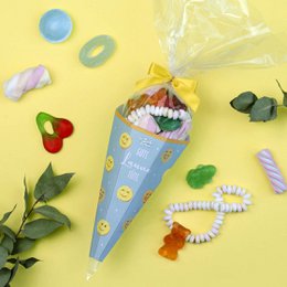 Sachet de sucre mélange de bonbons colorés bonne humeur