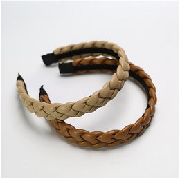 Braided Leather-Look Headband