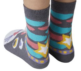 Zwarte kat sokpop kindersok