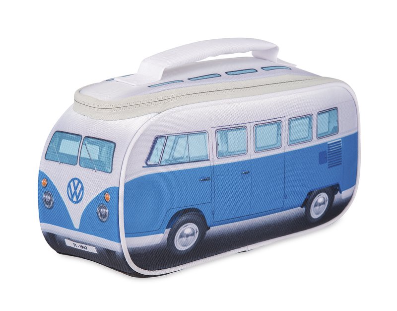 Volkswagen VW T1 Bus Lunch Bag - Front/Blue