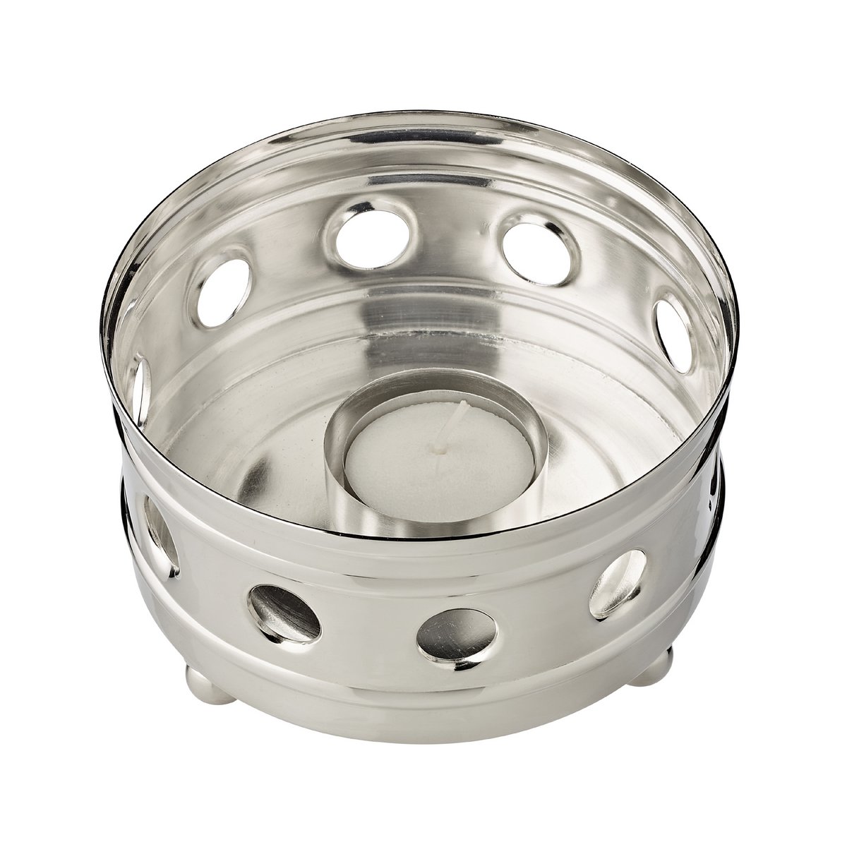 EDZARD warmer Lydia, for tealight, removable lid, heavy silver plated, diameter 13 cm