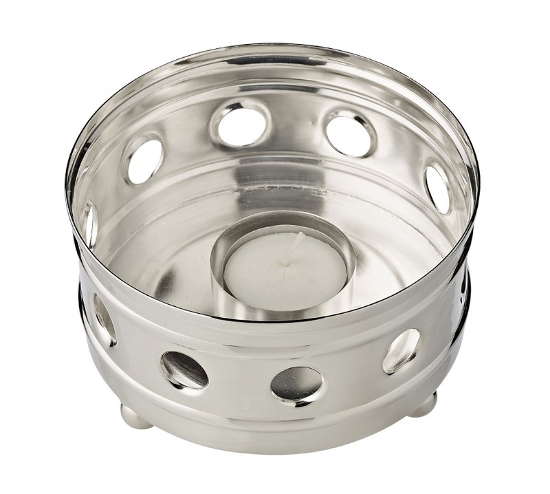 EDZARD warmer Lydia, for tealight, removable lid, heavy silver plated, diameter 13 cm