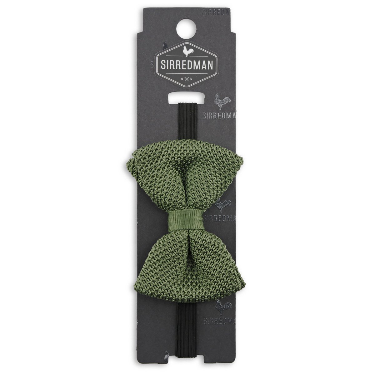 Sir Redman knitted kids bow tie moss green