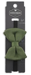 Sir Redman knitted kids bow tie moss green