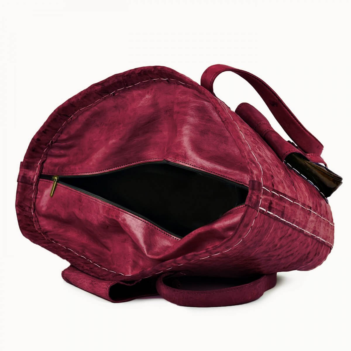 Leather Basket 'Saint Tropez'