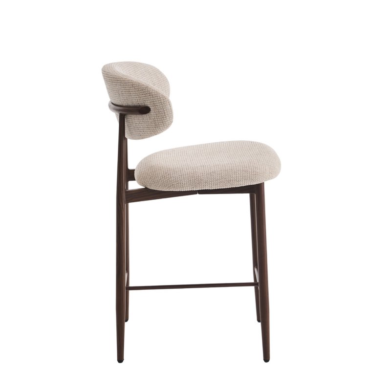 Bar chair Celia Beige Walnut Santi