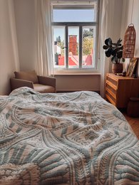 CALMA Musselin Decke - Mint - 2,20 x 2,30 m