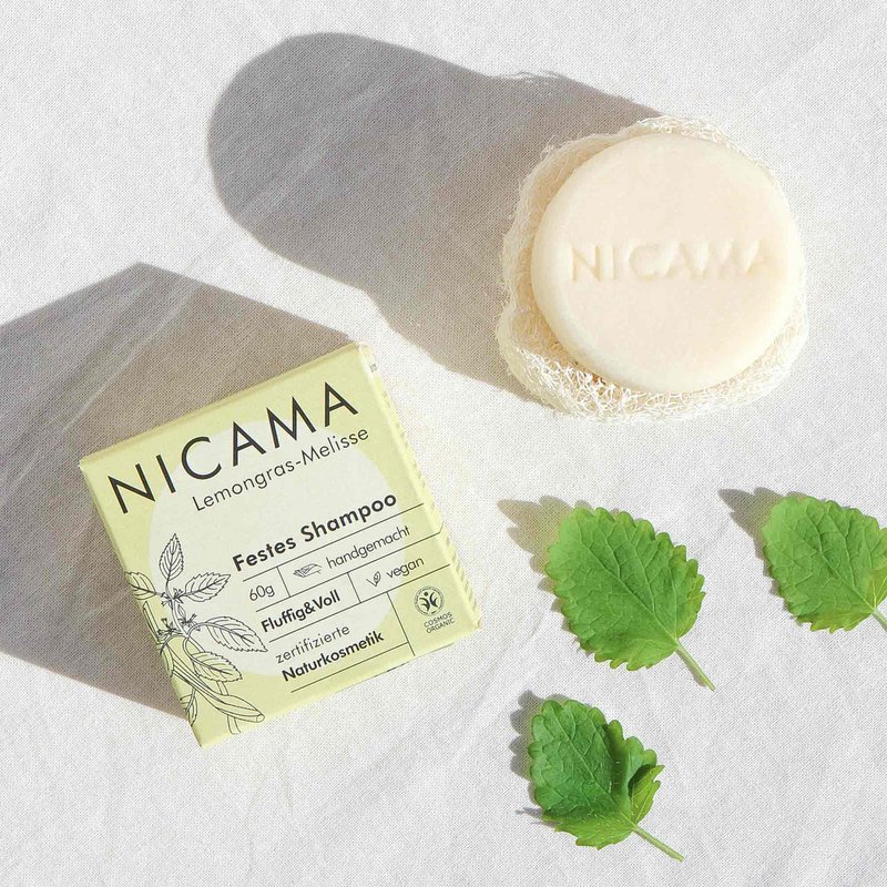 NICAMA - Festes Shampoo - Lemongras-Melisse (COSMOS)