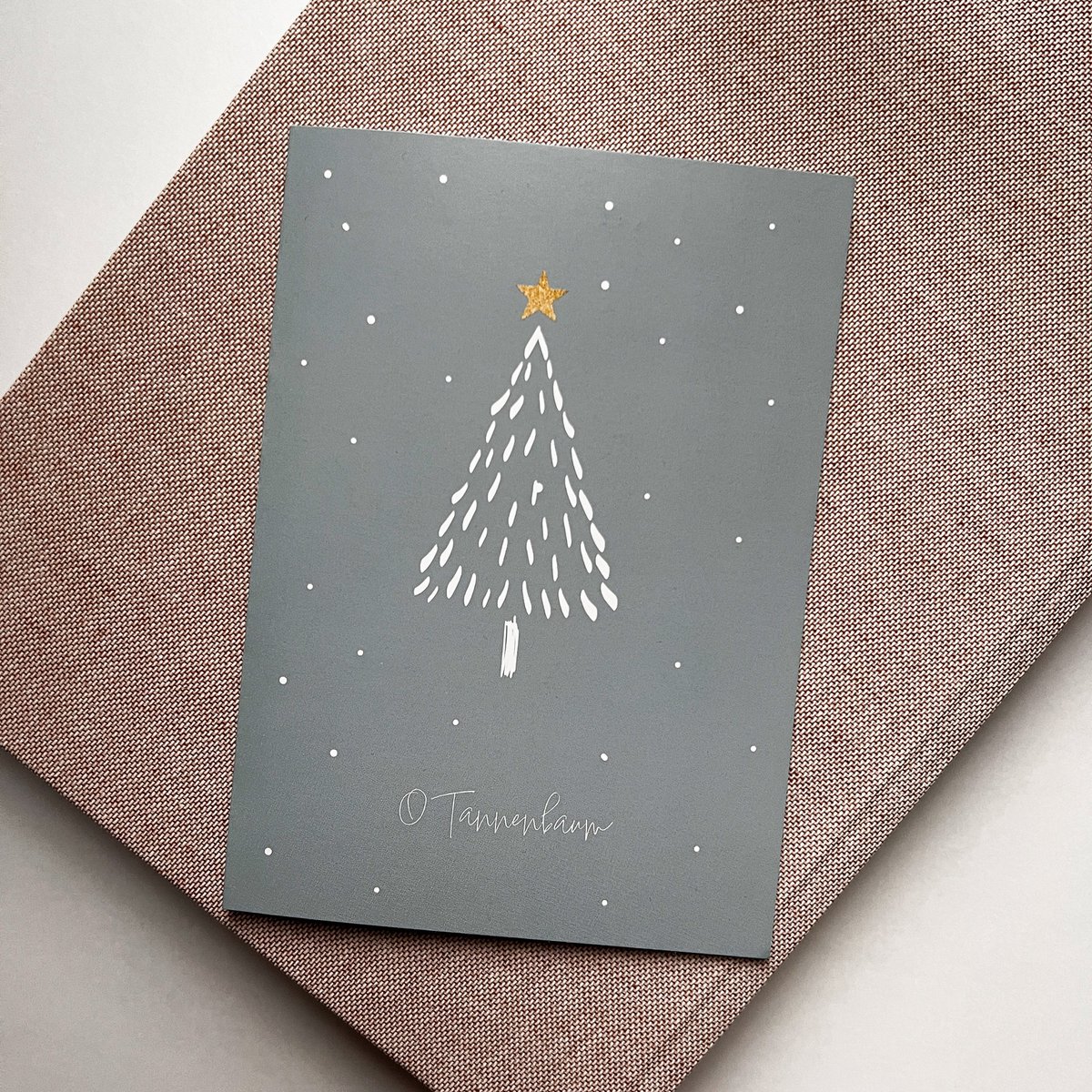 Christmas card O Christmas tree with envelope