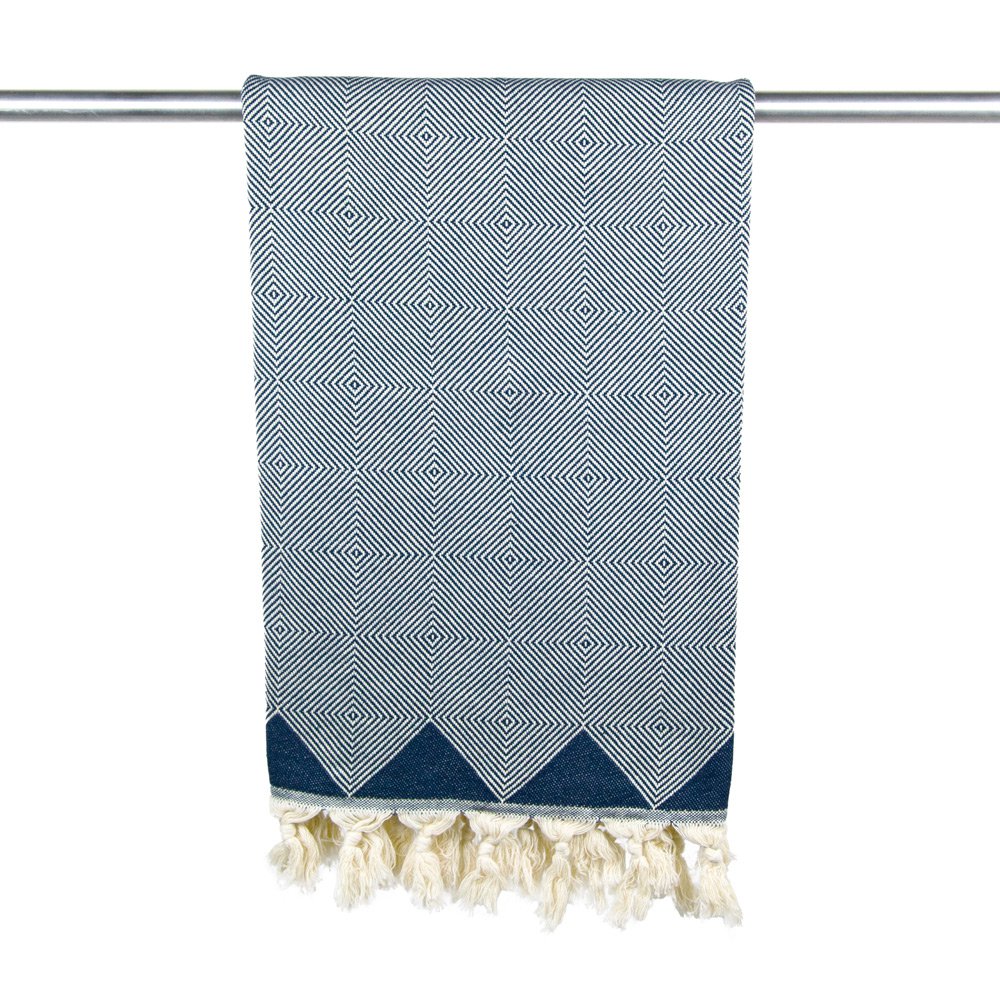 Hammam towel organic cotton Kestane steel blue