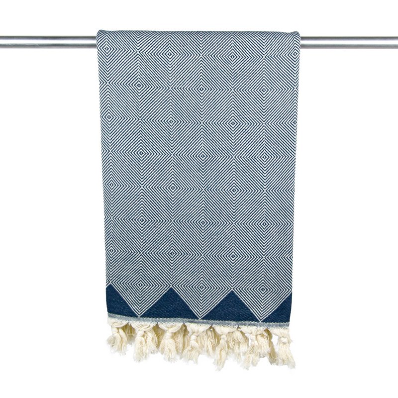 Hammam towel organic cotton Kestane steel blue